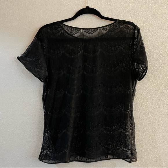 American Apparel El Salvador Black Lace Top - Picture 8 of 8